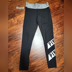 Victoria's Secret PINK Black and Grey Yoga Pants
